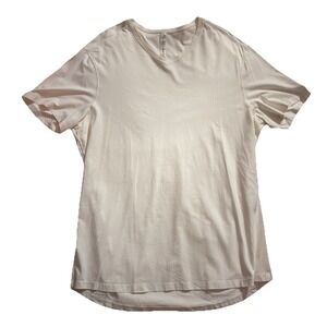 Lululemon Basic V Neck Tee T-shirt In White Size XL Excellent Condition